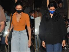 PICS: Deepika Padukone Looks Stylish As She Steps Out In Orange Top & Wide-Legged Jeans For Dinner Date With Sister Anisha Padukone