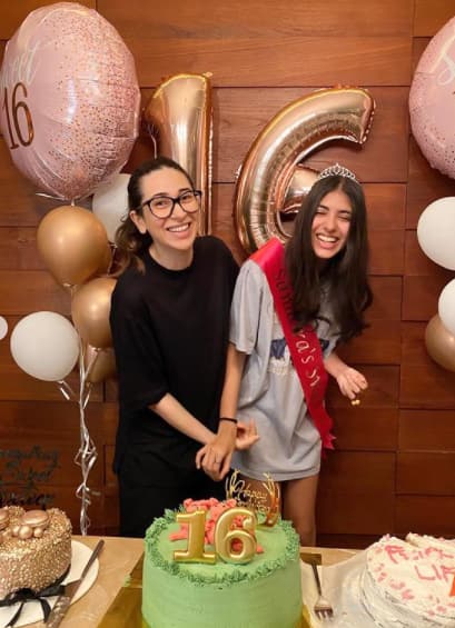Bollywood actress Karisma Kapoor on Thursday celebrated the 16th birthday of her daughter Samaira at her residence.  [pic credit: Instagram]