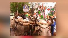 West Bengal Elections 2021: আকাশছোঁয়া পেট্রোল-ডিজেল, প্রতিবাদে গরুর গাড়িতে প্রচারে জাভেদ খান
