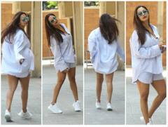 Spotted | मोकळे केस अन् क्लासी अदा, चाहते झाले मलायकावर फिदा