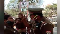Prayagraj: Viral video of heated argument b/w female Inspector & Chowki In-charge