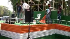 Bengal Elections 2021: Preparations underway in Kolkata for Mamata's rally