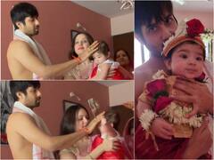 Adorable PICS From TV Couple Puja Banerjee- Kunal Verma’s BABY SON’s Rice Eating Ceremony!