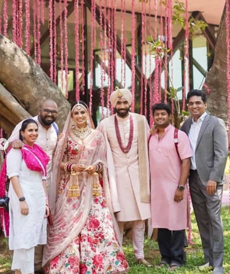 The wedding was not attended by India cricketers due to Covid-19, and and the attendance was limited.[pic credit: Instagram]