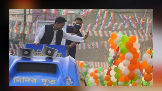 West Bengal Election 2021: শালতোড়ার তৃণমূল প্রার্থীকে নিয়ে রোড শো অভিষেকের