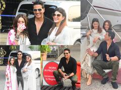 IN PICS: Team 'Ram Setu'- Akshay Kumar, Nushrat Bharucha & Jacqueline Fernandez Jet Off To Ayodhya For Film’s Mahurat Shot!