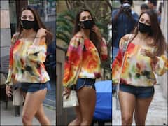 PICS: Malaika Arora Flaunts Her Gym Toned Legs In Denim Shorts As She Steps Out For Salon Session