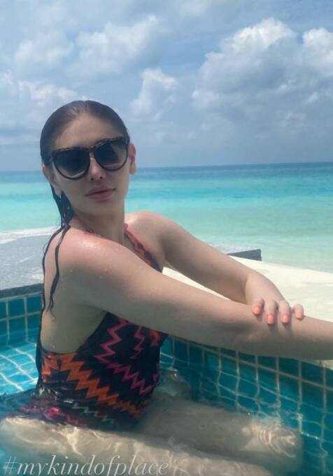 Pool baby! [pic credit: Instagram]