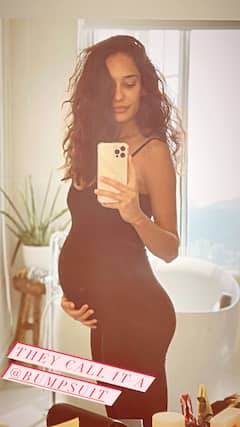 PICS: Third Time Pregnant Lisa Haydon Flaunts Baby Bump In 'Bumpsuit', Fans Go Gaga Over Her Look