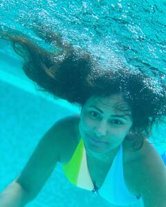 PICS: Hina Khan Channels Her Inner Mermaid As She Frolics In Water In Maldives