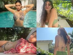 Photos: अर्जुन रामपालची गर्लफ्रेंड गॅब्रिएला डेमेट्रिएड्सच्या स्विमिंग पूलमधील हॉट पोज व्हायरल