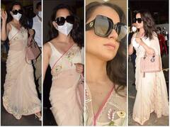 ਸਾੜੀ ਪਹਿਨੇ ਖੂਬਸੂਰਤ ਲੁੱਕ ਵਿੱਚ ਸਪੌਟ ਹੋਈ ਬਾਲੀਵੁੱਡ ਅਦਾਕਾਰਾ ਕੰਗਨਾ ਰਣੌਤ, ਵੇਖੋ ਇਹ ਸ਼ਾਨਦਾਰ ਤਸਵੀਰਾਂ