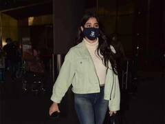 Janhvi kapoor: সিনেমার শ্যুটিংয়ের ব্যস্ততার মধ্যে মুম্বই বিমানবন্দরে জাহ্নবী কপূর