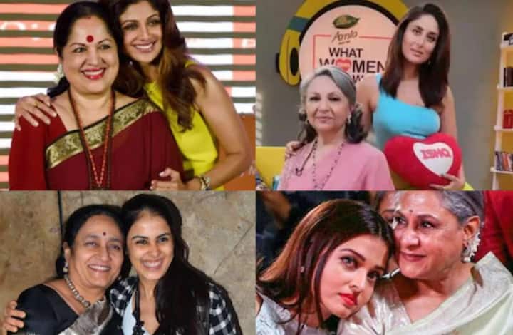 बॉलिवूडच्या अनेक अभिनेत्री त्यांच्या सासूसोबत दिसून येतात. यामध्ये ऐश्वर्या राय बच्चन आणि जया  बच्चन, समीरा रेड्डी आणि तिची सासू मंजिरी वरदे, करीना कपूर आणि तिची सासू शर्मिला टागोर,  जेनेलिया डिसूजा आणि तिची सासू वैशाली देशमुख, शिल्पा शेट्टी आणि तिची सासू उषा रानी कुंद्रा यांचा सहभाग आहे.