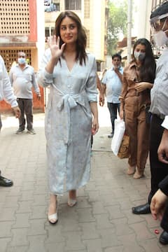 IN PICS: New Mommy Kareena Kapoor Spotted On Sets In A Thigh-Slit Dress, A Month After Giving Birth To Baby No.2!