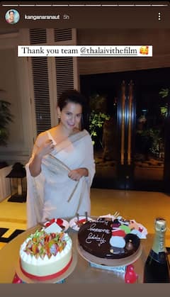Ahead Of Thalaivi Trailer Launch Kangana Ranaut Celebrates Birthday In Style; See PICS