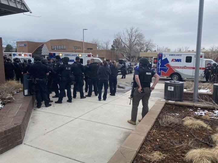 US Colorado supermarket shooting six people killed including police officer Colorado Supermarket Shooting: અમેરિકાના કોલોરાડો પ્રાંતના સુપરમાર્કેટમાં ફાયરિંગ, 1 પોલીસ અધિકારી સહિત 6 લોકોના મોત