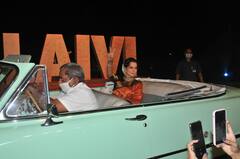 IN PICS | ‘Thalaivi’ Trailer Launch Mumbai: Kangana Ranaut Looks Resplendent In Orange Kanjeevaram Silk