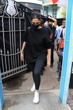 PICS | Deepika Padukone Slays The All-Black Look As She Steps Out For Shoot