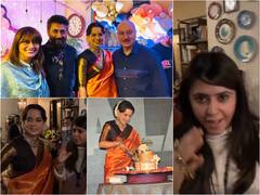 IN PICS: Kangana Ranaut PARTIES HARD With Ekta Kapoor, Anupam Kher & Others At Her House After Celebrating Birthday At Thalaivi Trailer Launch!