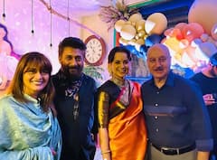 IN PICS: Kangana Ranaut PARTIES HARD With Ekta Kapoor, Anupam Kher & Others At Her House After Celebrating Birthday At Thalaivi Trailer Launch!