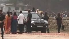 WB Polls: PM Modi stands at the gate of car while greeting the crowd