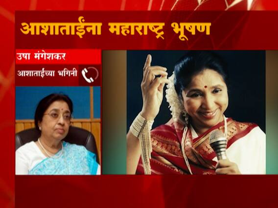 Asha Bhosale Maharashtra Bhushan | पुरस्कार याधीच मिळाला पाहिजे होता : उषा मंगेशकर