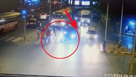 CCTV : टॅक्सीतून उतरून मर्सिडिजमध्ये बसले होते मनसुख हिरण, गाडी सचिन वाझे चालवत असल्याचा संशय