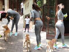 Photos: Malaika Arora Pets A Dog Post Her Gym Class!