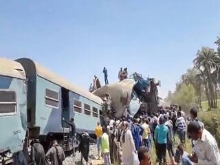 Egypt Train Accident: ઈજિપ્તમાં મોટી રેલ દુર્ઘટના, બે ટ્રેન સામ સામે અથડાતા 32 લોકોનાં મોત, અનેક ઘાયલ 