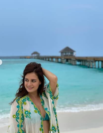 Actress Dia Mirza who got married to Vaibhav Rekhi last month is finally on her much-deserved vacation with husband as the couple is off to the exotic Maldives.  [pic credit: Instagram/ Dia Mirza]