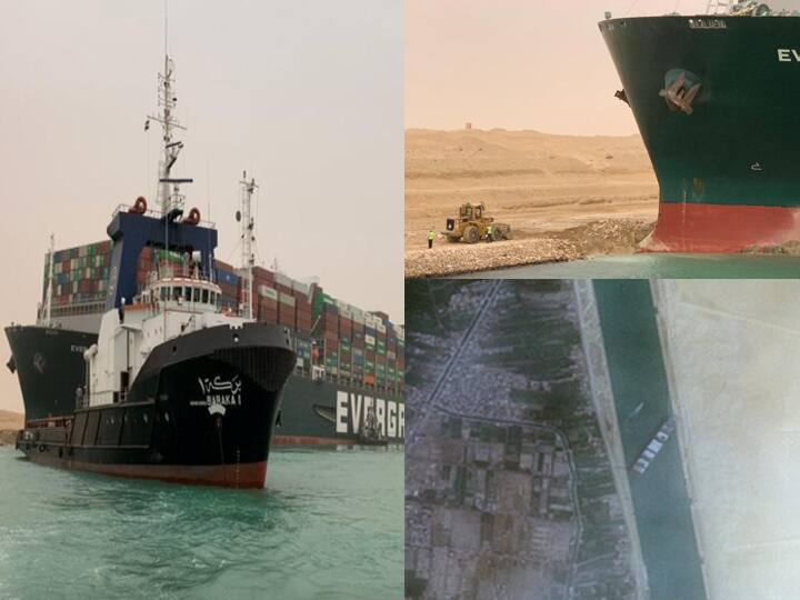 Cargo ship get stuck in Egypts Suez Canal holding up the global economy for 2800 crore an hour Suez Canal | कार्गो शिपने केला सुएज कालवा 'ब्लॉक', जगाचं तासाला 2800 कोटी रुपयांचं नुकसान