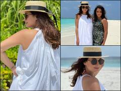 Dia Mirza’s Stunning PICS From Maldives Vacation With Husband Vaibhav Rekhi And Step-Daughter