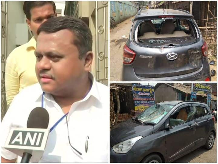 Voting In Bengal: Soumendu Adhikhari's Car Attacked By Goons, BJP Leader Accuses TMC Of Violence Voting In Bengal: Soumendu Adhikhari's Car Attacked By Goons, BJP Leader Accuses TMC Of Violence