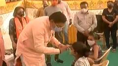 અમદાવાદના મણિનગરમાં કોરોના વોરિયર્સની 151 દીકરીઓનુ પૂજન કરાયું