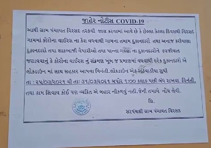 કોરોનાના 20 કેસ નોંધાતા ગુજરાતના કયા ગામમાં લગાવી દેવાયું લોકડાઉન? જાણો વિગત