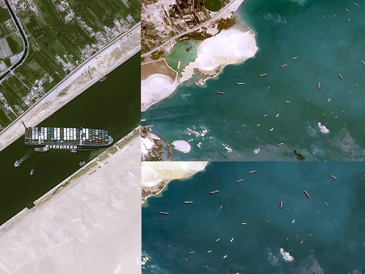 आशिया आणि युरोपला जोडणारा आणि भू-राजकीयदृष्ट्या अत्यंत महत्वाचा असणारा इजिप्तचा सुएज कालवा गेल्या चार दिवसांपासून ब्लॉक झाला आहे.