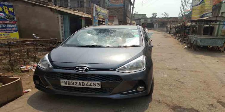 WB Election 2021: BJP Soumendu Adhikari attack inside car by TMC in Kanthi constituency WB Election 2021: কাঁথিতে সৌমেন্দুর গাড়িতে হামলার অভিযোগ, আক্রান্ত চালক