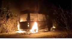 West Bengal Election 2021: বান্দোয়ানে ভোটকর্মীদের গাড়িতে আগুন