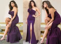 પર્પલ કલરના ડ્રેસમાં ખૂબ જ હોટ પોઝ આપતી જોવા મળી Aahana Kumra,જુઓ તસવીરો