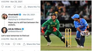 De Villiers Challenges Kohli For A Race Ahead Of RCB’s Training Camp; Check Out Their Fun Banter