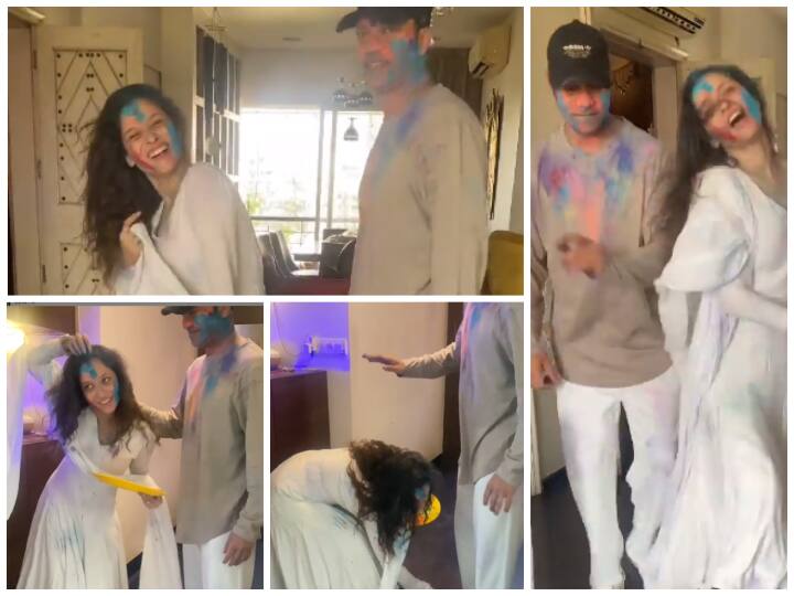 Holi 2021: Ankita Lokhande Touches Boyfriend Vicky Jain's Feet, Dances Her Heart Out; Watch Inside! Holi 2021: Ankita Lokhande Touches Boyfriend Vicky Jain's Feet, Dances Her Heart Out; Watch Inside!