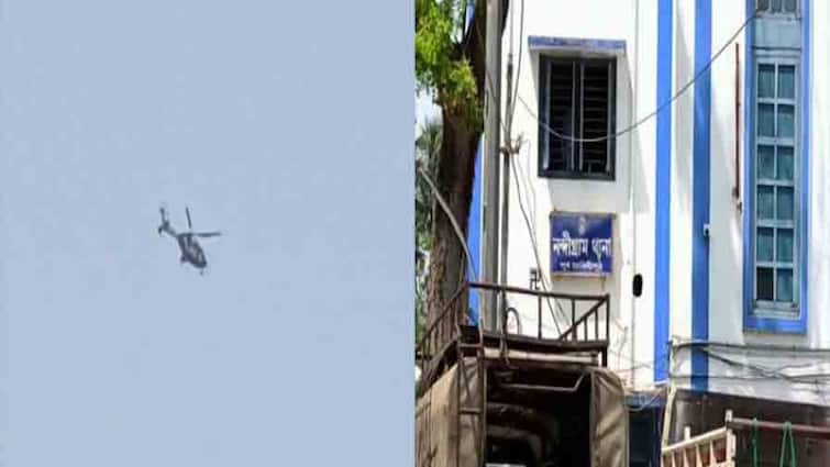 Nandigram Security Prep ahead of WB Election polling 1 April 2021 Tigh Security Naka Checking, 144 helicopter surveillance Nandigram Security Preparations: নন্দীগ্রামে চলছে নাকা চেকিং, ভিডিওগ্রাফি, হেলিকপ্টারে নজরদারি কমিশনের