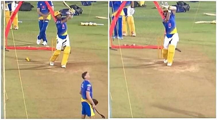 IPL 2021 Cheteshwar Pujara Changed Batting Style Hits Sixes In Test Match Watch Video ધોનીનો સાથ મળતાં જ પુજારાએ બદલી બેટિંગ સ્ટાઇલ, નેટ્સમાં ફટકાર્યા ઉપરાછાપરી છગ્ગા, વીડિયો વાયરલ