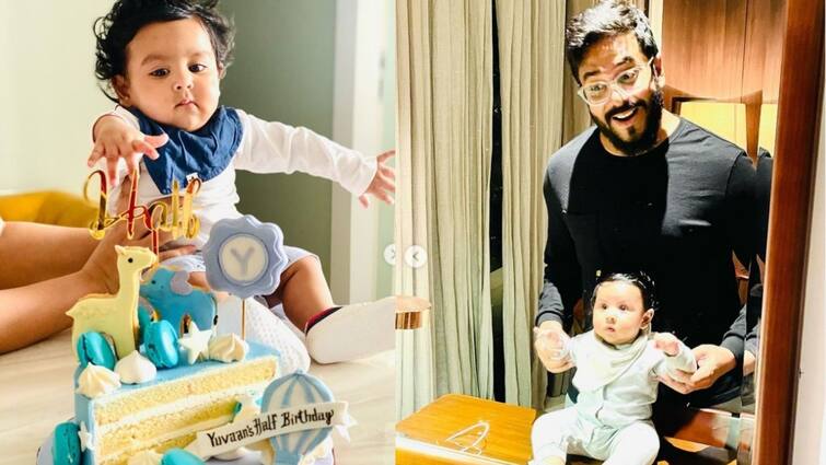Actor Raj shares video Son Evan Instagram account Raj writes 6-month-old Yuvan learned standing Raj Instagram Video: ৬ মাসেই দাঁড়াতে শিখছে রাজ-শুভশ্রীর 'অ্যাডভান্স বেবি' ইউভান!