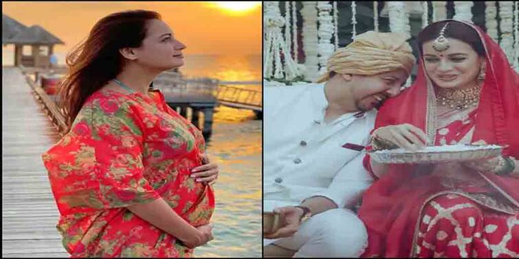 Dia Mirza pregnancy: Actress Dia Mirza announces pregnancy after one and half month of marriage, shares photos on Instagram Dia Mirza pregnancy: বিয়ের দেড় মাসের মধ্য়েই গর্ভবতী দিয়া মির্জা, শেয়ার করলেন বেবি বাম্পের ছবি