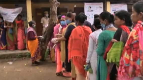 Long queues seen at polling booths | Assam Elections 2021