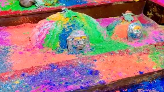 Jejuri Rang Panchami Celebration : कोरोनामुळे जेजुरीत साध्या पद्धतीने रंगपंचमी साजरी