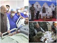 Amit Shah Meets CRPF Personnel Injured In Chhattisgarh Attack, Assures 'Fight Against Maoist Menace'