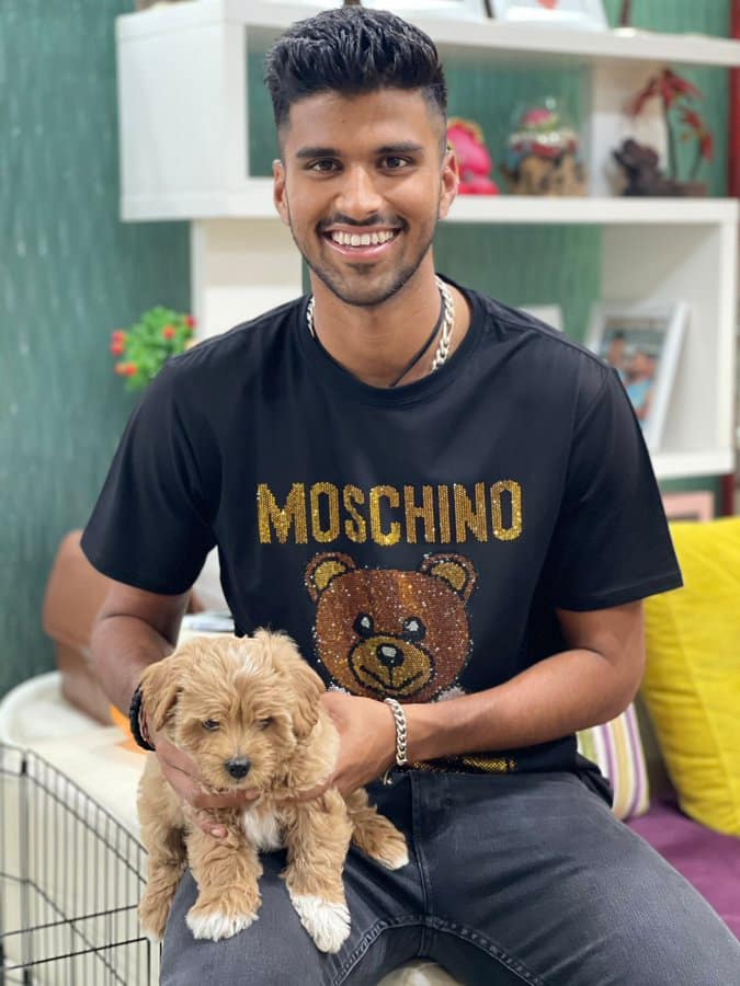 Washington Sundar named his dog as Gabba brisbane Cricket stadium meet Gabba tweet டுவிட்டரில் தன் நான்கு கால் நண்பரை அறிமுகம் செய்த வாசிங்டன் சுந்தர்